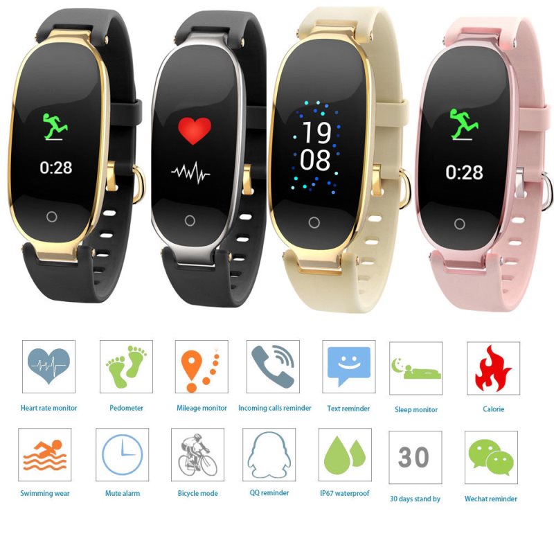 S3 Color Screen Smart Wristbands Women Watch Fitness Waterproof Bracelet Heart Rate Monitor Band Ladies Watches For IOS Android