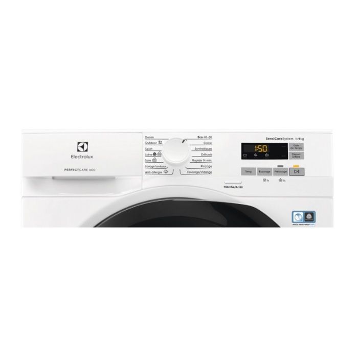 Lave linge Frontal ELECTROLUX EW6F1495FC - 9 kilos - Hublot XXXL Gris anthracite - Ecran LCD - Départ différé