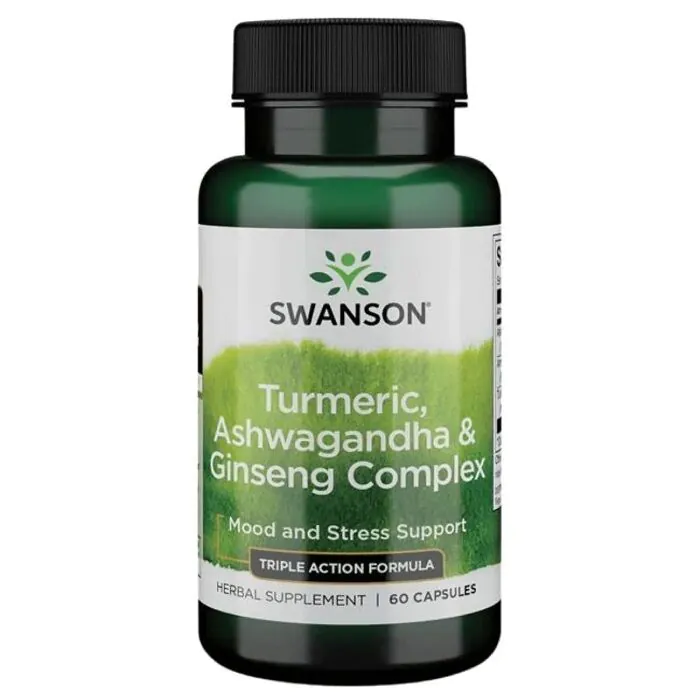 Swanson Full Spectrum Turmeric Ashwagandha Ginseng Kapsułki