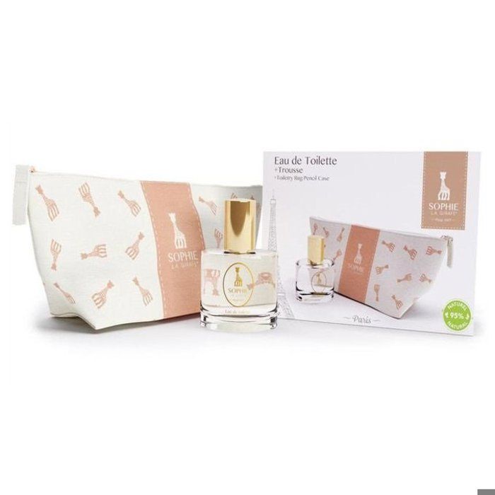 Conjunto presente Eau de Toilette - SOPHIE LA GIRAFE - 50ml - Sem álcool - Bolsa de higiene - Bebê