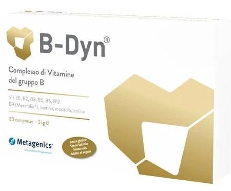 METAGENICS B-Dyn Voedingssupplement met vitamine B30 tabletten. Metabolisme, zenuwstelsel en vermoeidheid.