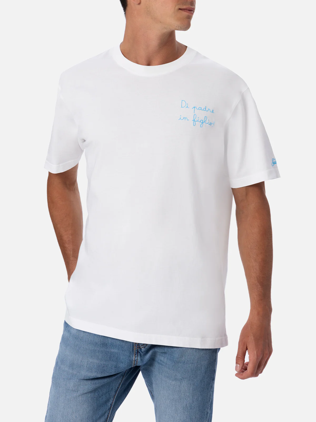 T-shirt da uomo in cotone con ricamo Di Padre in Figlio | EDIZIONE SPE