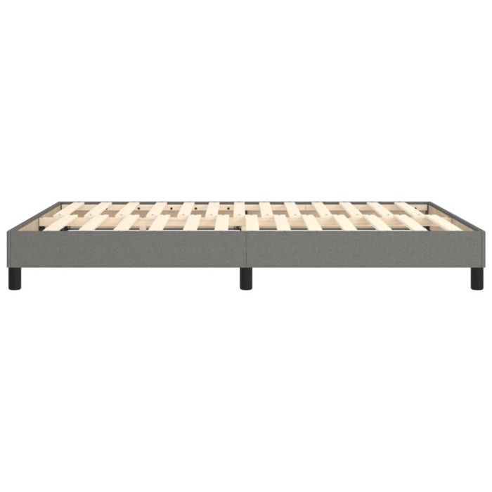 3120517 vidaXL Base de cama de muelles gris oscuro 140x200 cm Tela