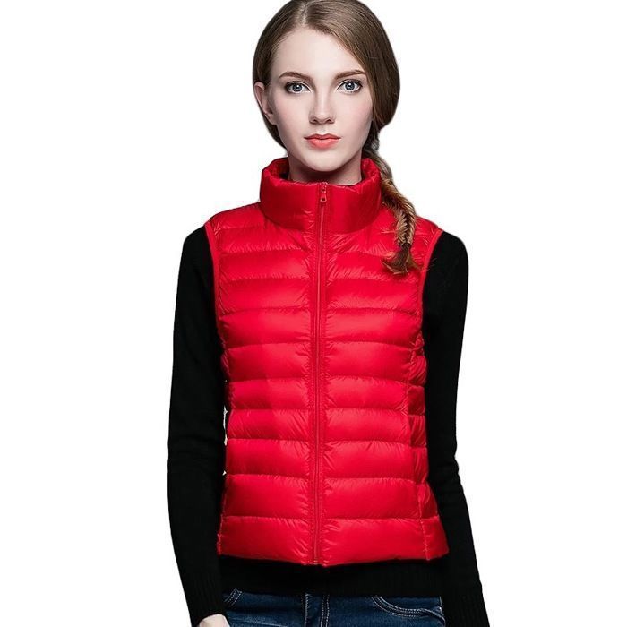 Doudoune Femme Ultra Légère FUNMOON - Sans Manches - Deux Poches - Chaud Hiver