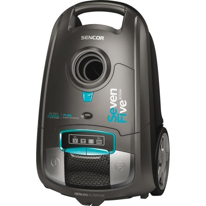 Bagged cylinder vacuum cleaner - SENCOR - SVC 7550TI - 75 dB - 3.5 L - Grey