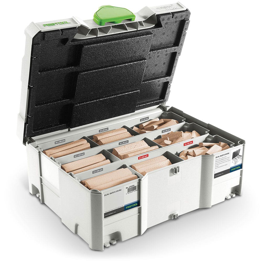 FESTOOL Domino XL Conjunto Inicial Systainer em Faia 8mm/10mm 498204