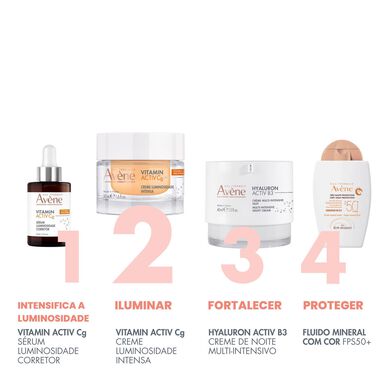 „Avène Vitamin Activ Cg Radiance Intensyvus Dieninis Kremas, Šviesinantis, Priešraukšlinis, Vitaminas C, 50 ml
