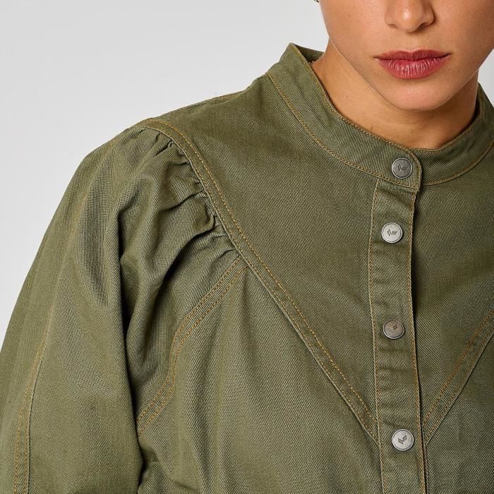 KAPORAL - Vestido vaquero color caqui para mujer MARIL