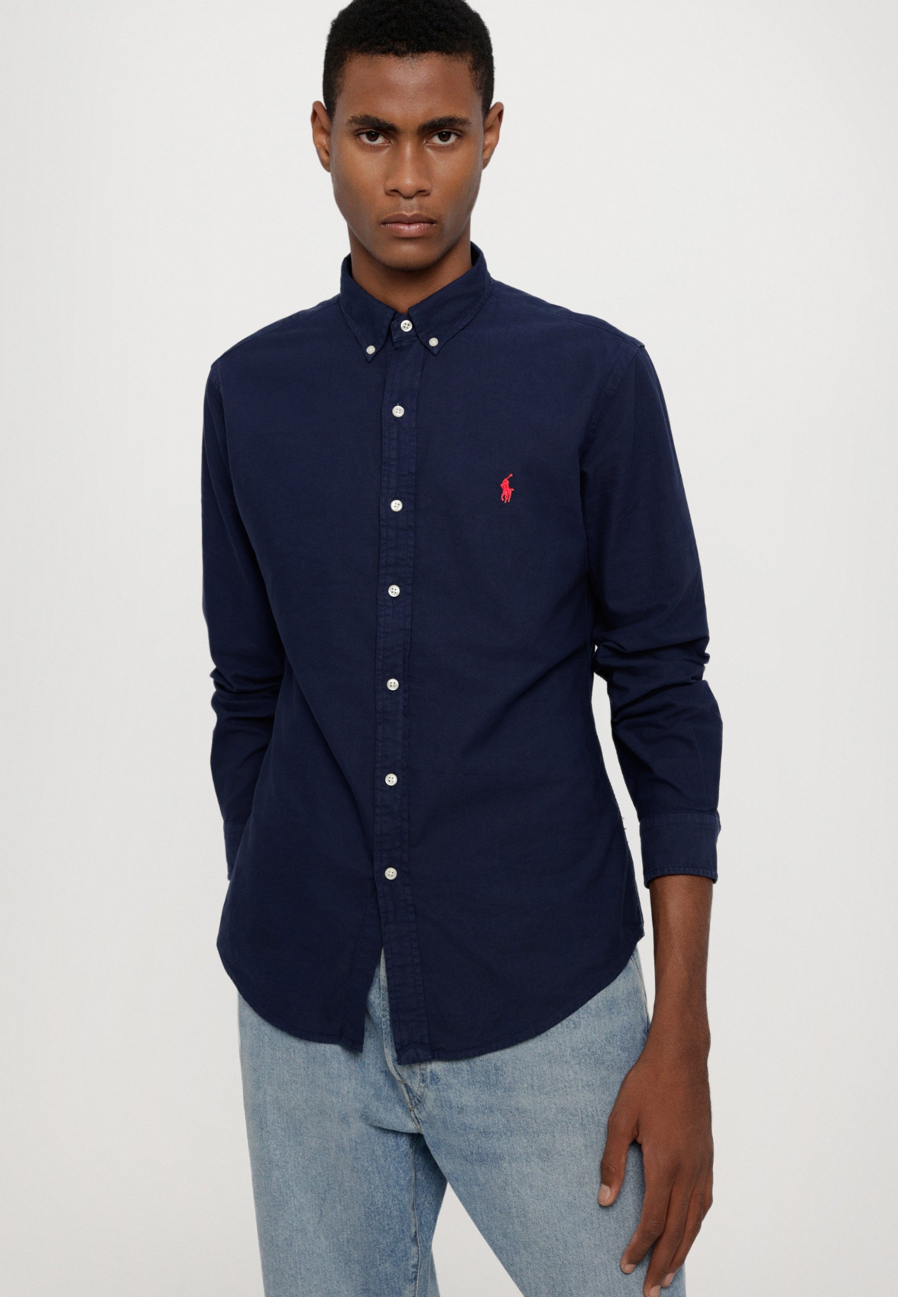 Polo Ralph Lauren CHEMISE SPORT À MANCHES LONGUES - Chemise - bleu marine/jaune croisière