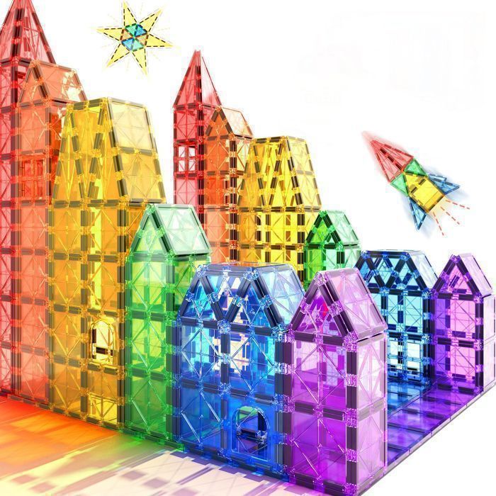 Set de construcción magnético infantil - Juego de construcción magnético - Juguetes de construcción magnéticos - 40 piezas - Idea de regalo para niños y niñas