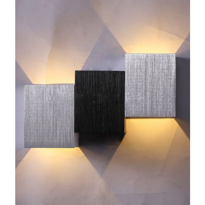 Aplique de pared exterior - Moderno - LED de 6W - Blanco cálido 3000K - Aluminio duradero