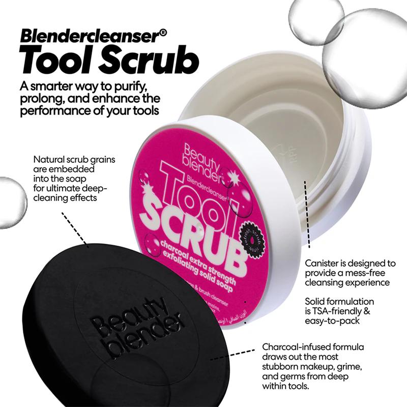 beautyblender® Sabonete de carvão ativado para limpeza de pincéis e esponjas de maquiagem