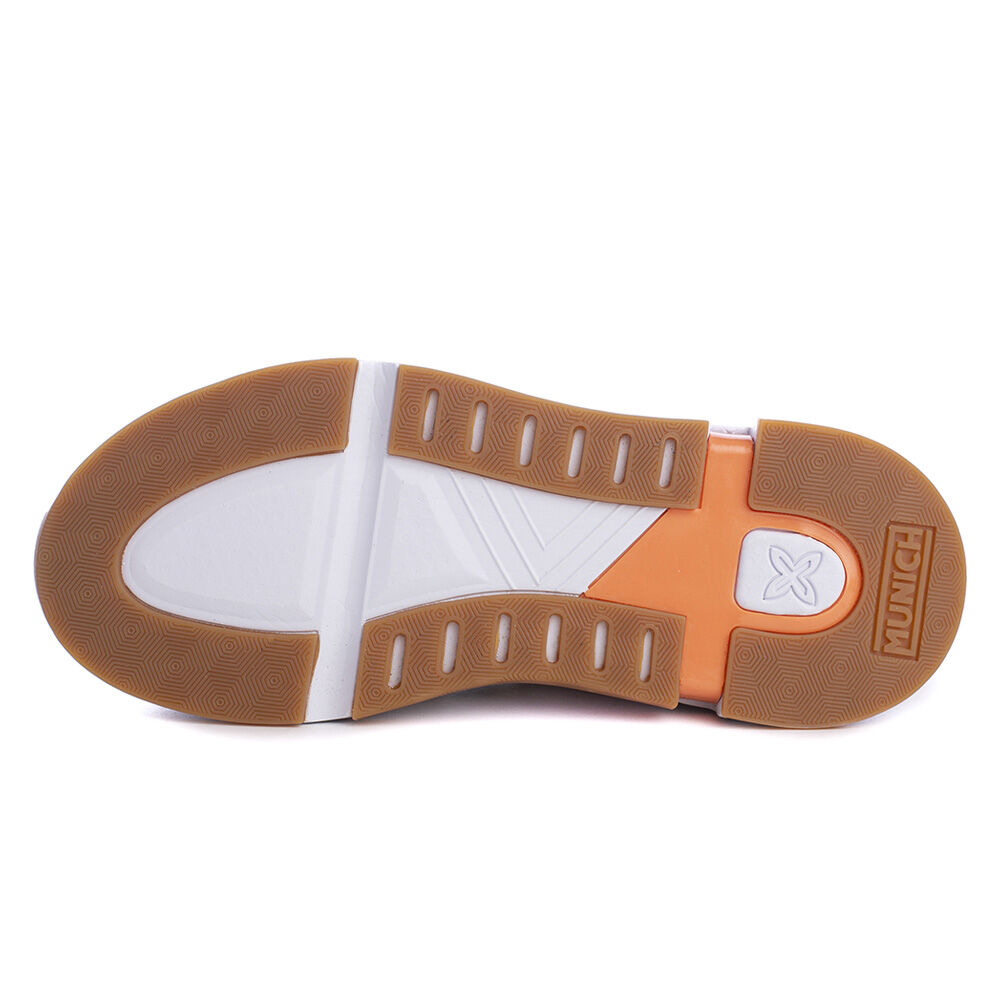  Tênis feminino Munich Clik 4172026 bege/dourado
