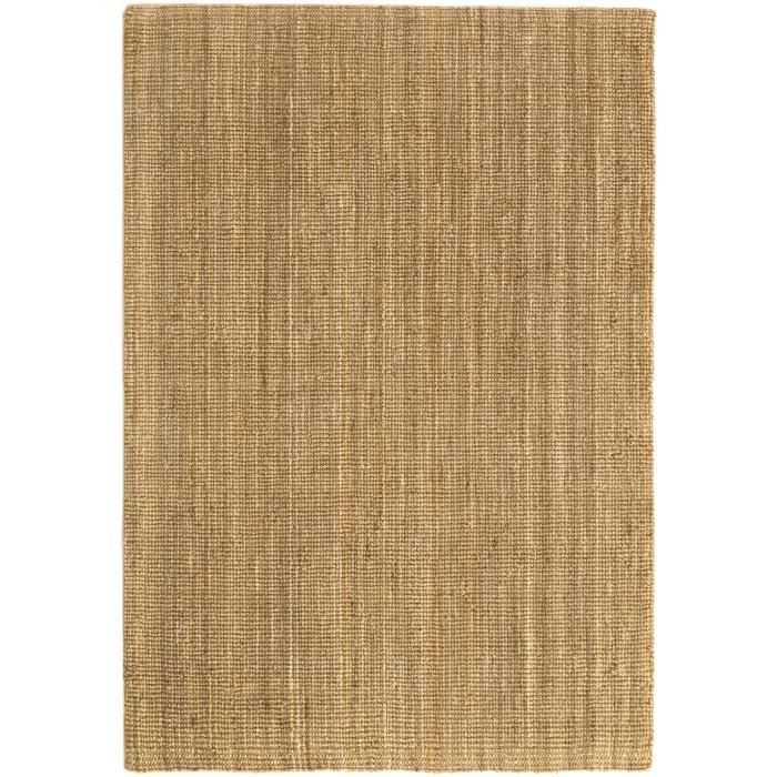 HAMID Wohn- und Schlafzimmerteppich – Kerala-Jute-Teppich – 100 % natürliche Jutefaser – handgewebt – Teppichgröße: 80 x 150 cm