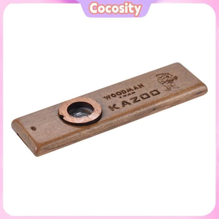 Cocosity Holz-Kazoo-Mundharmonika, handgefertigtes Holz-Kazoo mit Aufbewahrungsbox, Mundharmonika-Musik, Holzfarbe