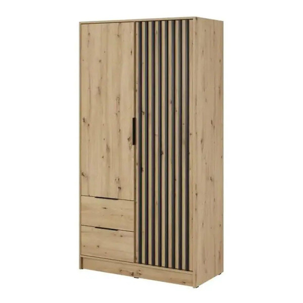 Szafa dwudrzwiowa z szufladami Nelly 2D dąb artisan lamele
