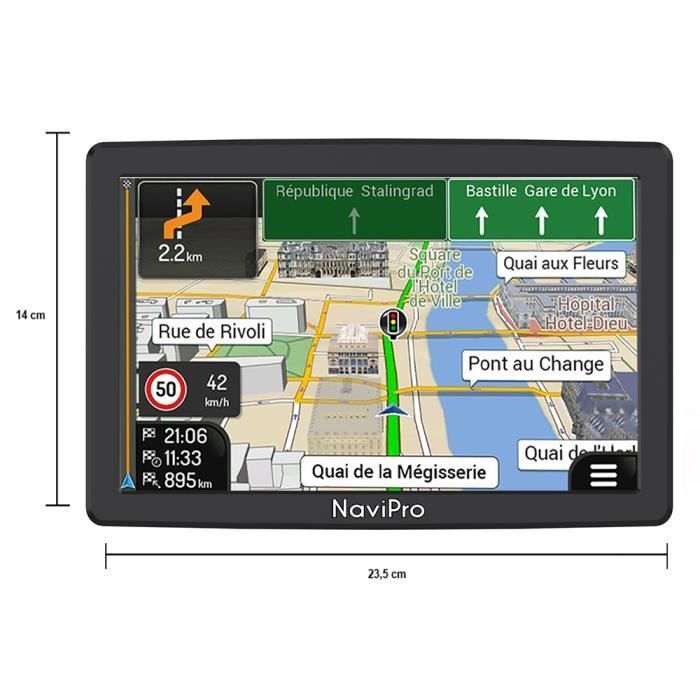 NaviPro 9XL 9-inch GPS voor campers met draadloze achteruitrijcamera - Europese campings