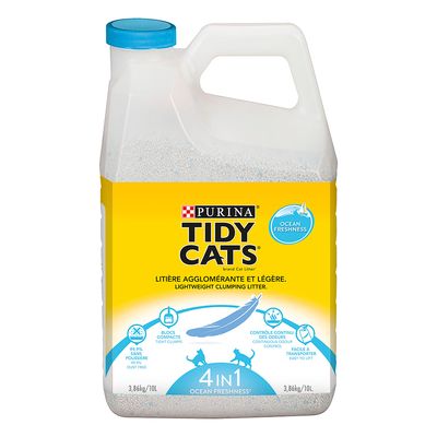 Areia aglomerante leve Purina Tidy Cats, aroma frescor do oceano