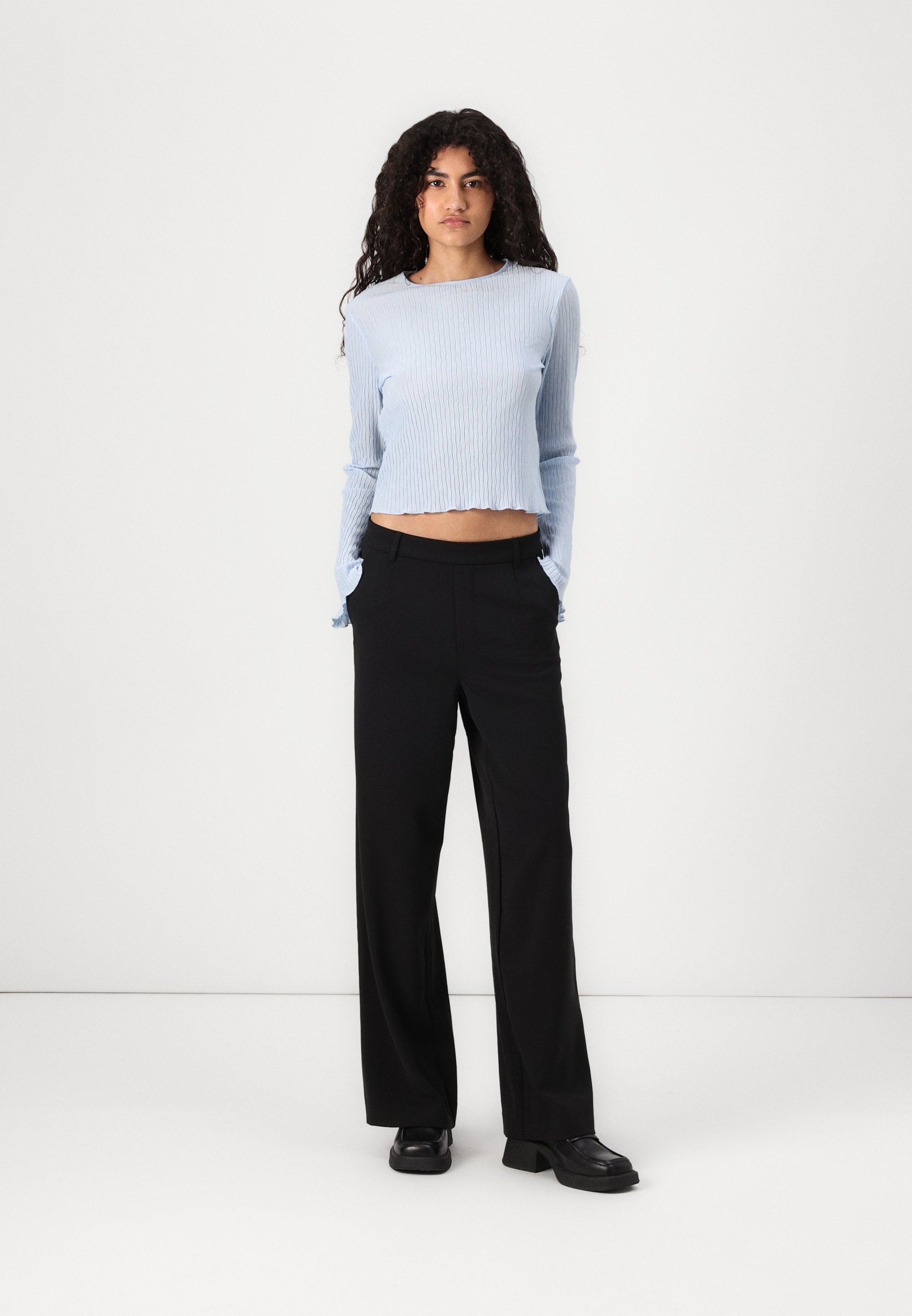 VILA VIVARONE HW WIDE - NOOS - Pantaloni - nero