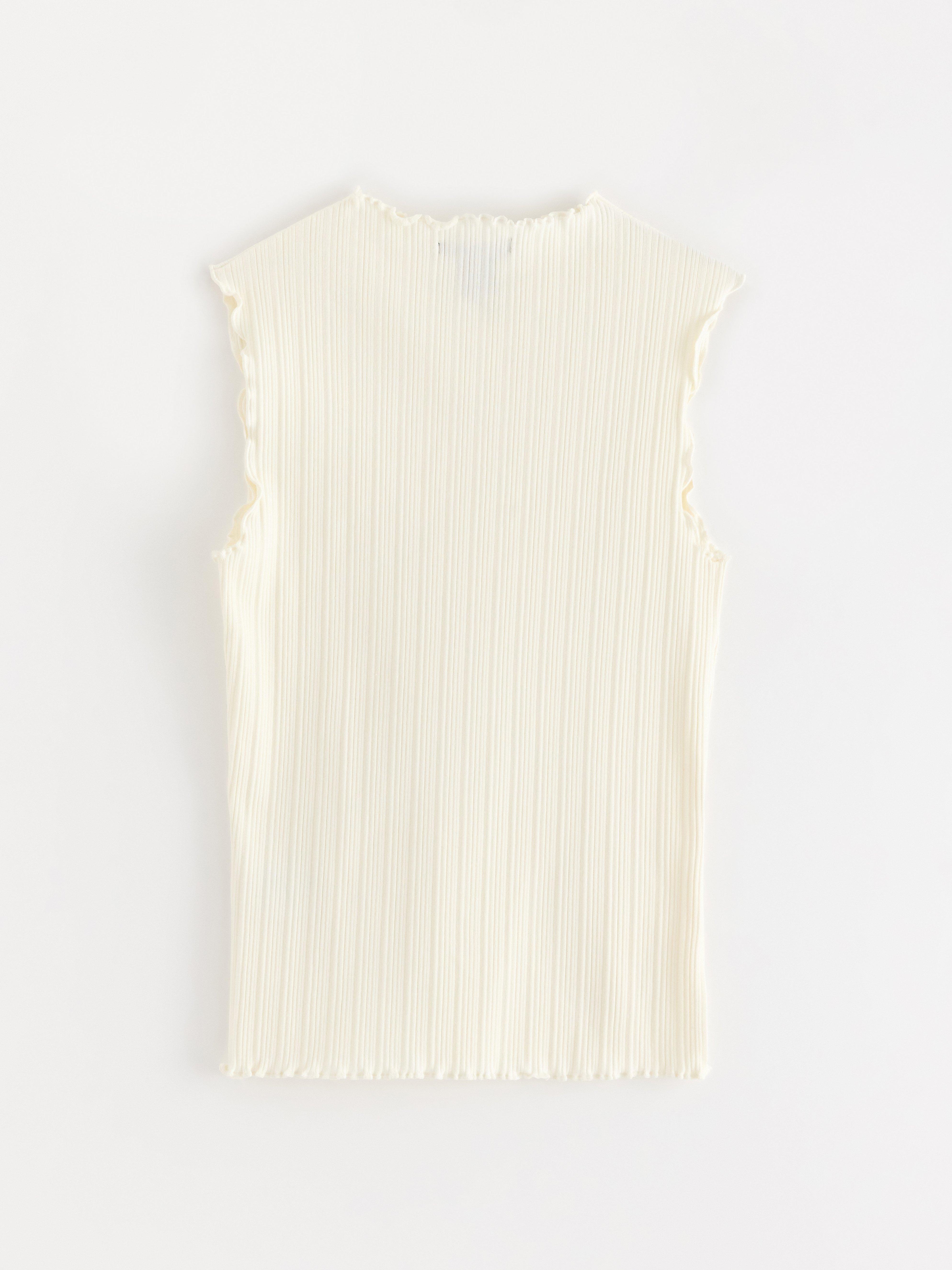 Ærmeløs top Off White