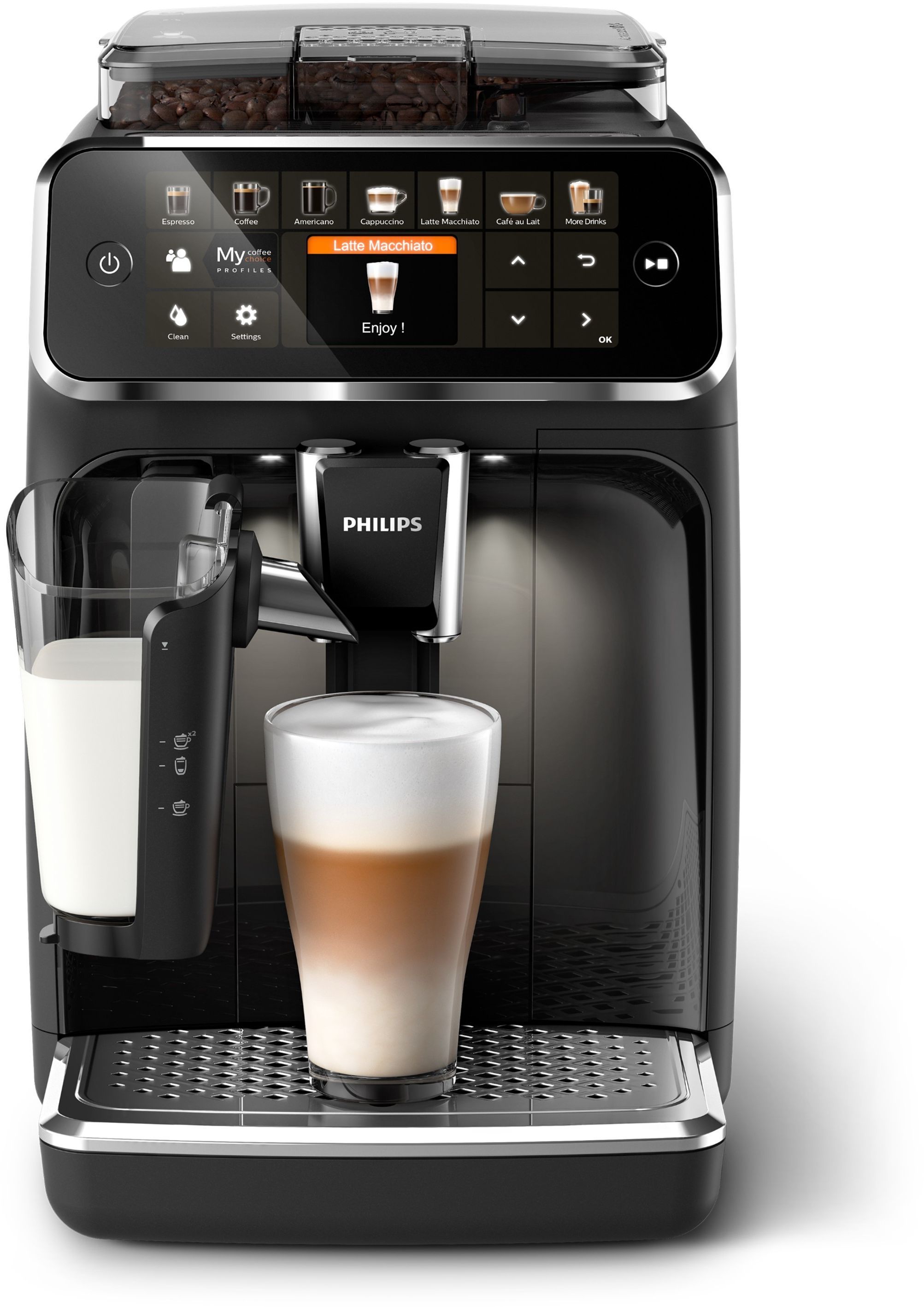 Philips EP5441/50 - Machine Espresso automatique Séries 5400 LatteGo - Réservoir d'eau 1,8L - 3 températures - 12 réglages broyeur