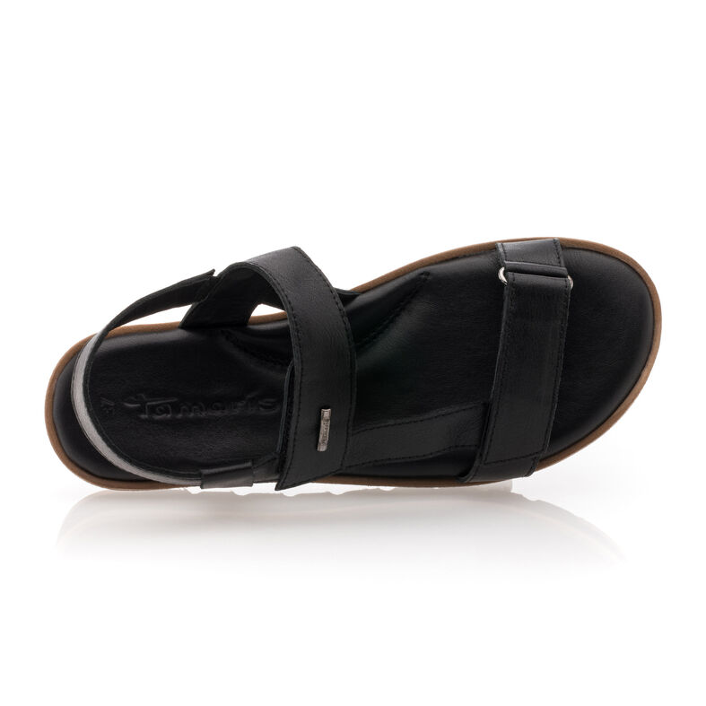 Svarte sandaler / sko med åpen tå til dame