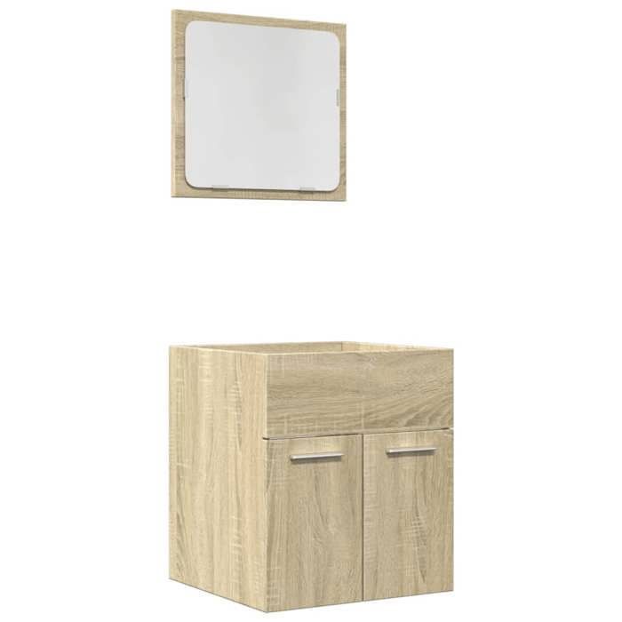 vidaXL Ensemble de meubles de salle de bain 2 pcs chêne sonoma, armoire de salle de bain, armoire de bain 856367