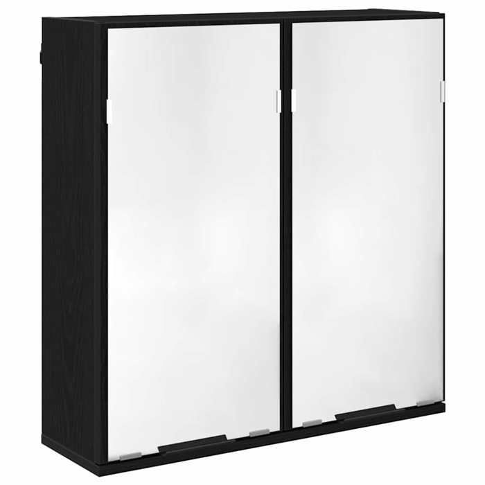 Set di mobili da bagno neri a 2 pezzi, SARAZYJ, mobiletto WC moderno, rovere nero E1907
