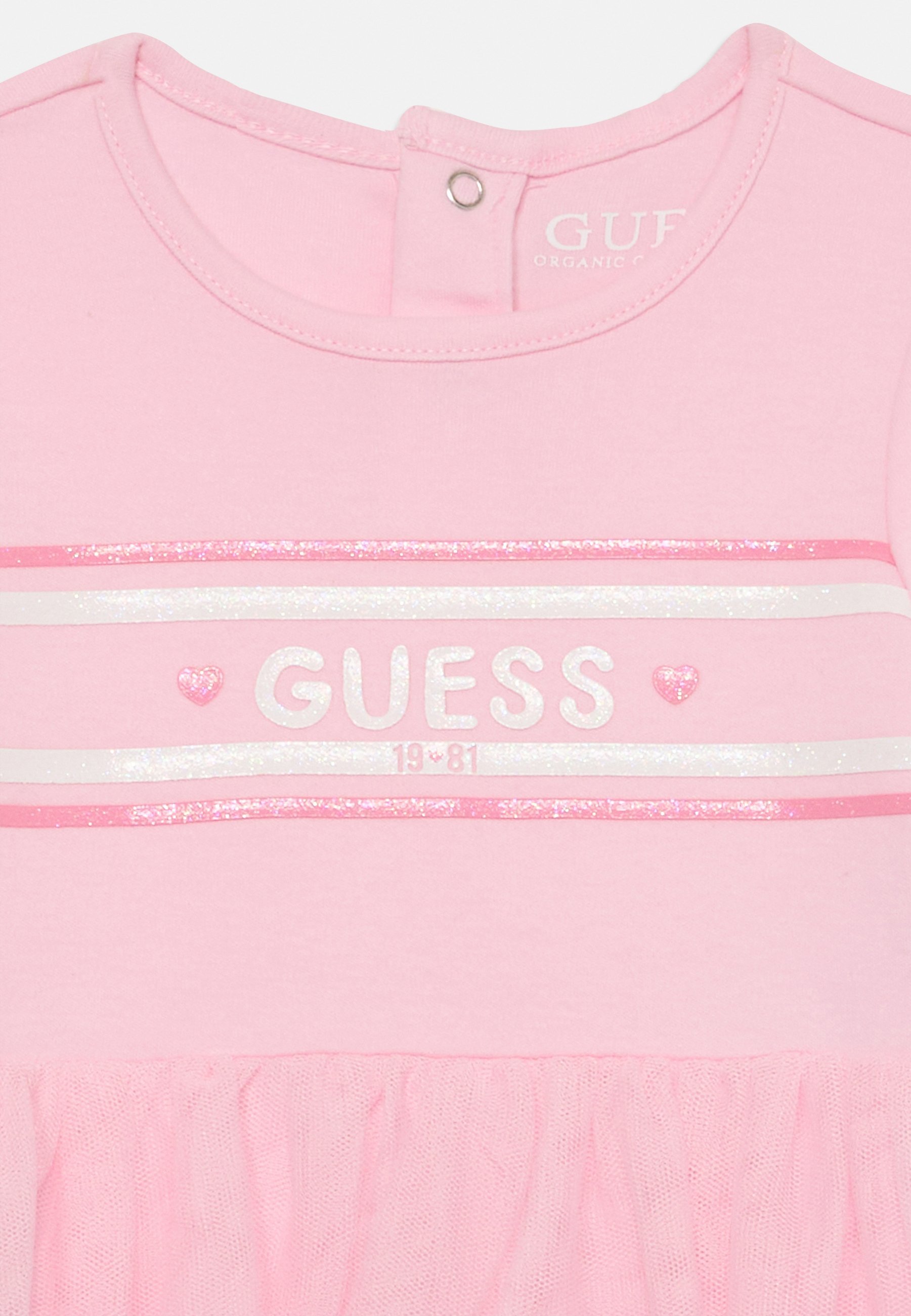 Guess BABY BODYSUIT - Jersey jurk - suikerspinroze