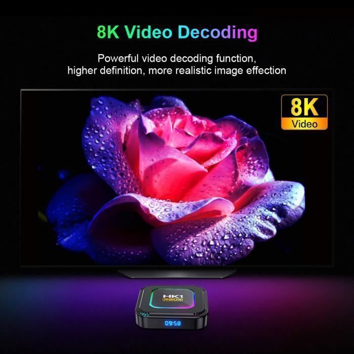 IPTV-box, Android 13 tv-box, quadcore 4GB+64GB, ondersteunt 8K Ultimate HD smart-tv, WiFi 6 BT5.0 100M multimediabox