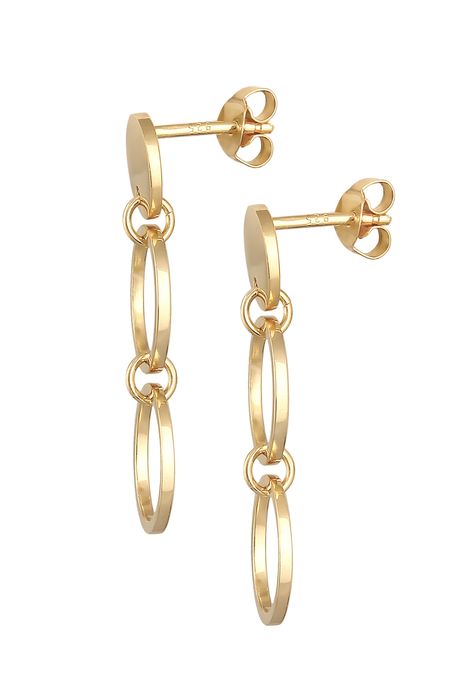 Elli Boucles d'oreilles pour femmes anneau cercle Geo en argent 925 sterling