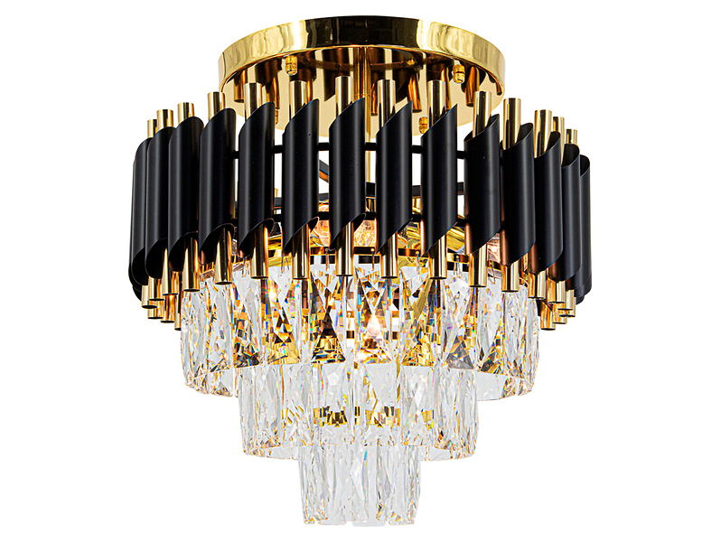 Lampa sufitowa Toledo 4-punktowa metalowa czarno-złota