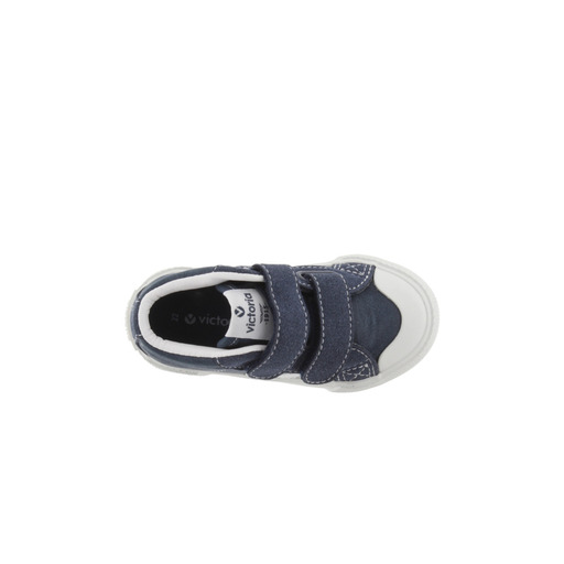  Victoria Tribu Leather Effect Ankle Boots With Contrasting Logo And Adhesive Straps