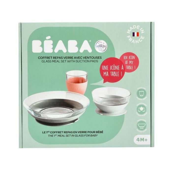 Béaba Repas Coffret Verre Eucalyptus 4 pièces