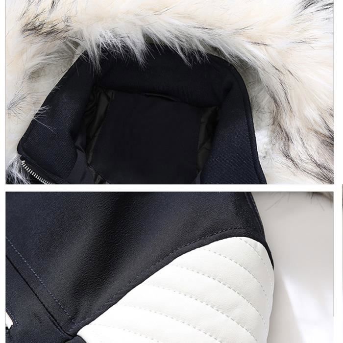 Men's Down Jacket - MOBIGARLAN - FBCM122 - Slim Fit - Faux Fur Hood - Black