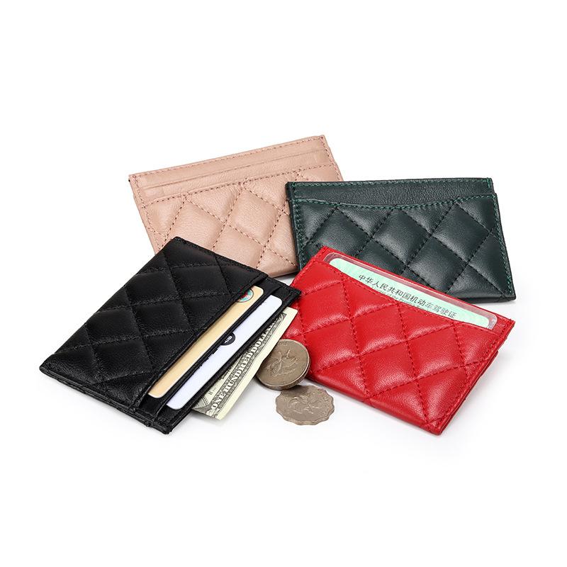 Portefeuilles pour femmes en cuir d'agneau souple, porte-monnaie de luxe, pochettes en cuir véritable de haute qualité, porte-cartes, nouveautés
