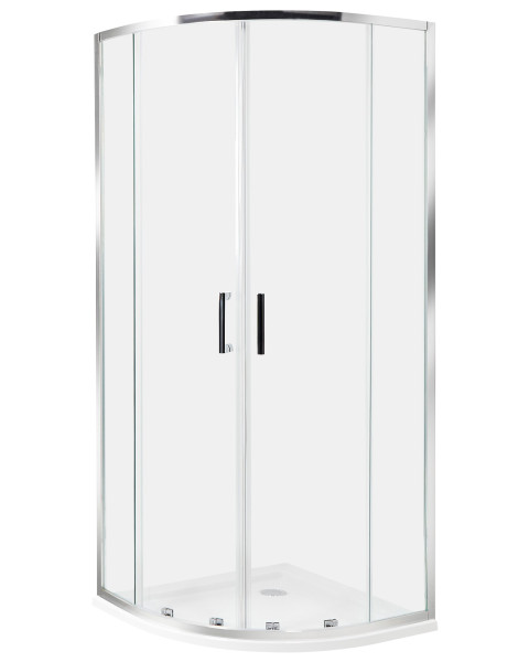 Kabina prysznicowa 80x80x185 cm srebrna