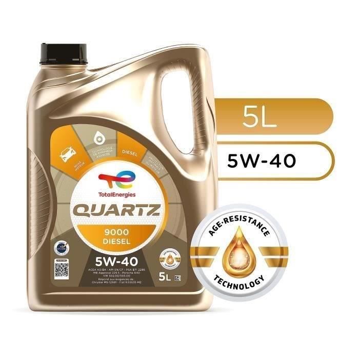 ACEITE DE MOTOR TOTALENERGIES 5L CUARZO 9000 DIÉSEL 5W40