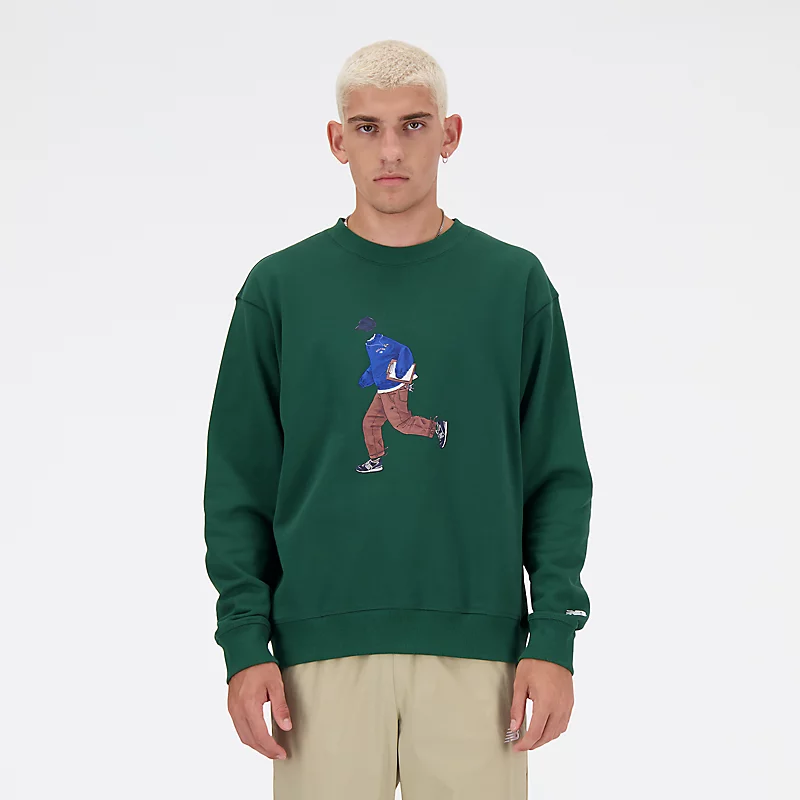 Sweat-shirt Homme Athletics Sport Style Crew - Vert Nightwatch