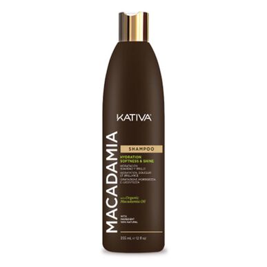 Champú hidratante y abrillantador Kativa Macadamia para cabello seco 355 ml