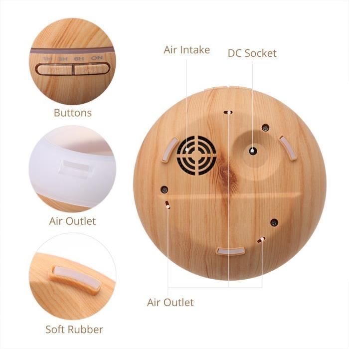 500ml Portable Ultrasonic Humidifier Cool Mist Aroma/Essential Oil Diffuser Aromatherapy