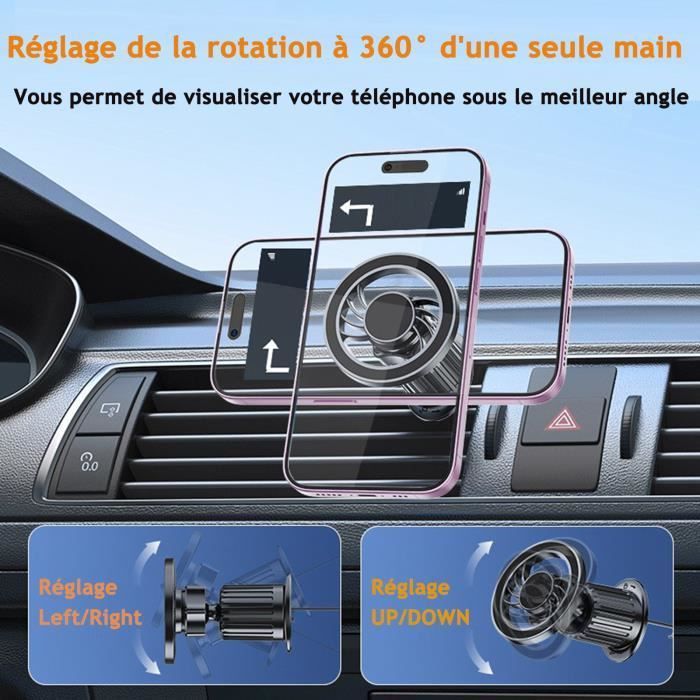 Supporto magnetico per telefono da auto Kingcenton, montaggio per bocchetta dell'aria - Magnete N52 per MagSafe iPhone 15 14 Samsung