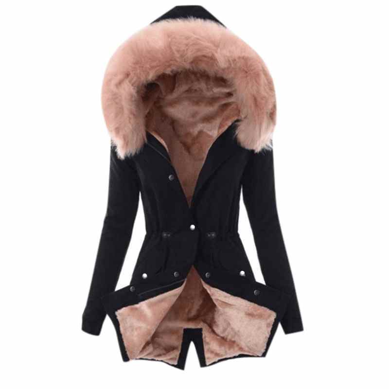 Ladies Lining Coat Womens Winter Long Jacket Hooded Overcoat Thick Warm Hooded Quilt Snow Outwear Parka Coat Jacket Женский