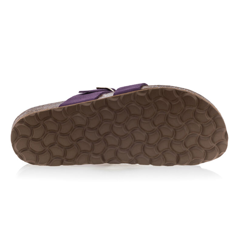 Sandalias moradas para mujer / Zapatos de punta abierta