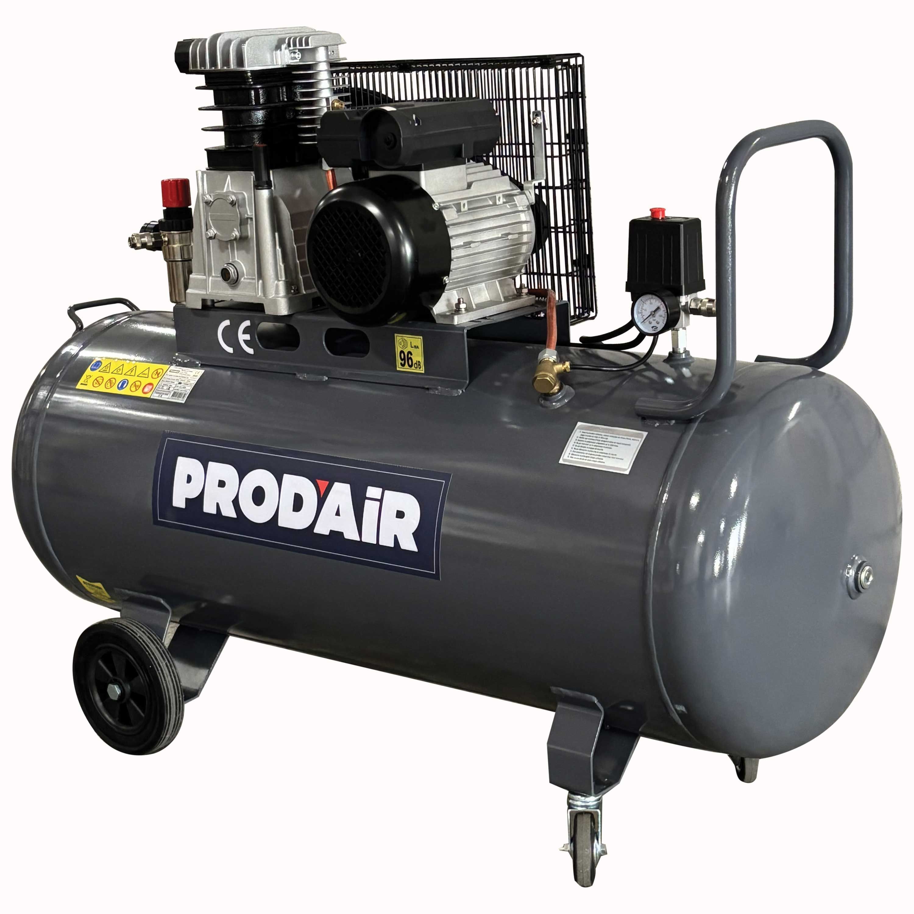 Domac LD200 horizontale luchtcompressor - 200L - 2200W - 10 bar - 4 pk