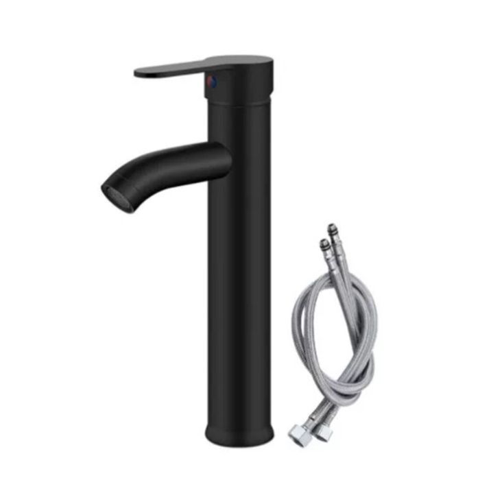 Grifo de baño iDeko® para lavabo alto, diseño de cerámica negra.