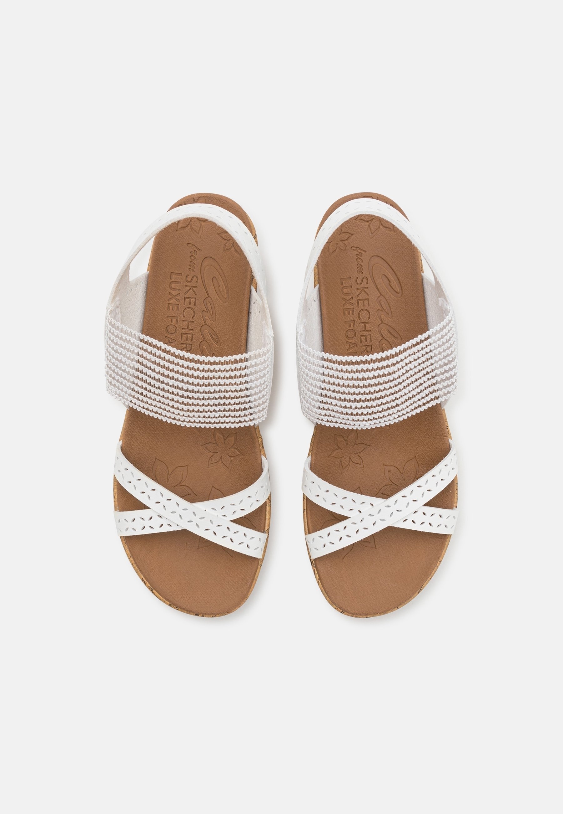 Sandali con plateau Skechers - bianchi