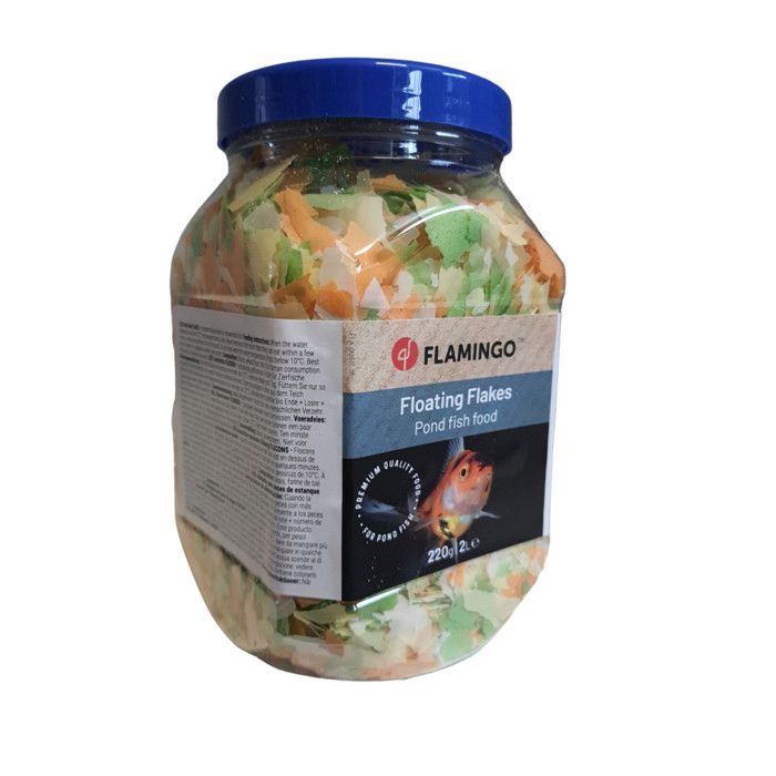 Nourriture poisson d'étang en flocons 2 litres soit 220g - Flamingo