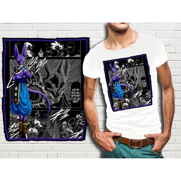 Wit T-shirt voor heren, maat L, Dragon Ball Z Manga Collectie 421