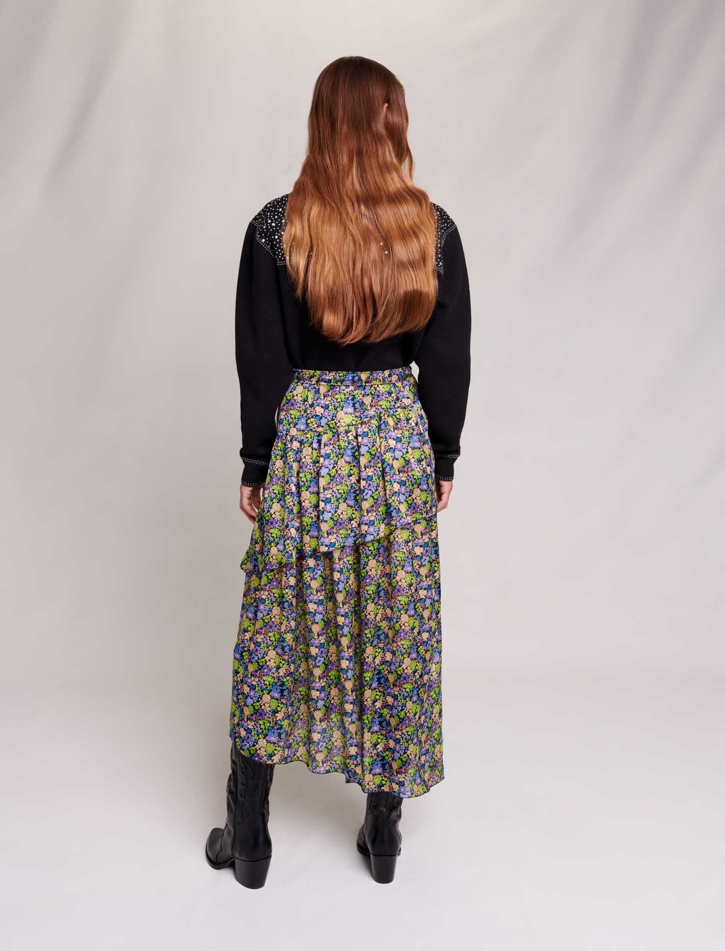 Lange rok met bloemenprint - Lente Multico